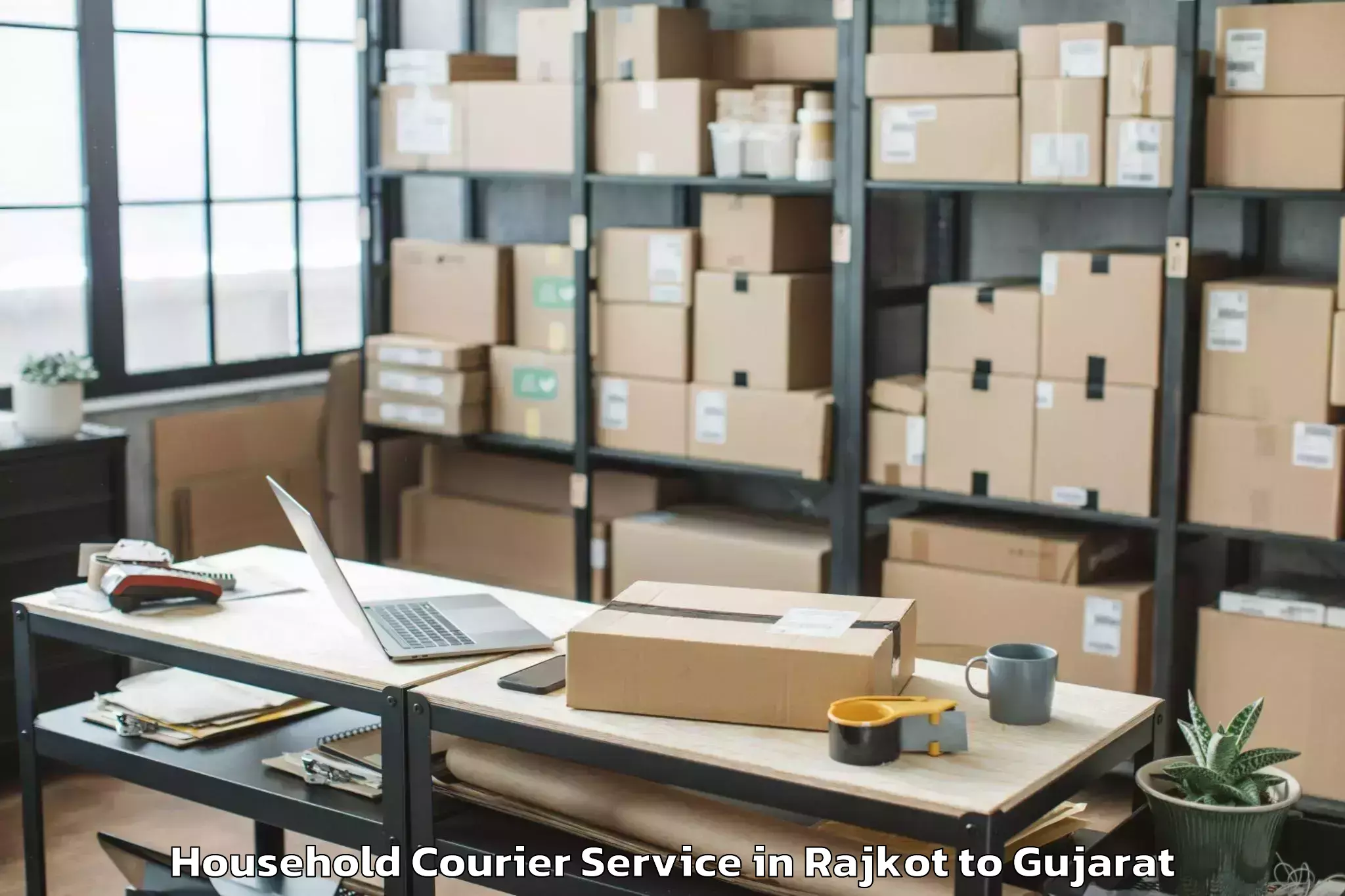 Get Rajkot to Gussar Household Courier